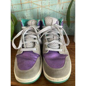 Jordan 1 One Phat GS Wolf Grey Ultraviolet Purple Green  364781-016 Size 5Y